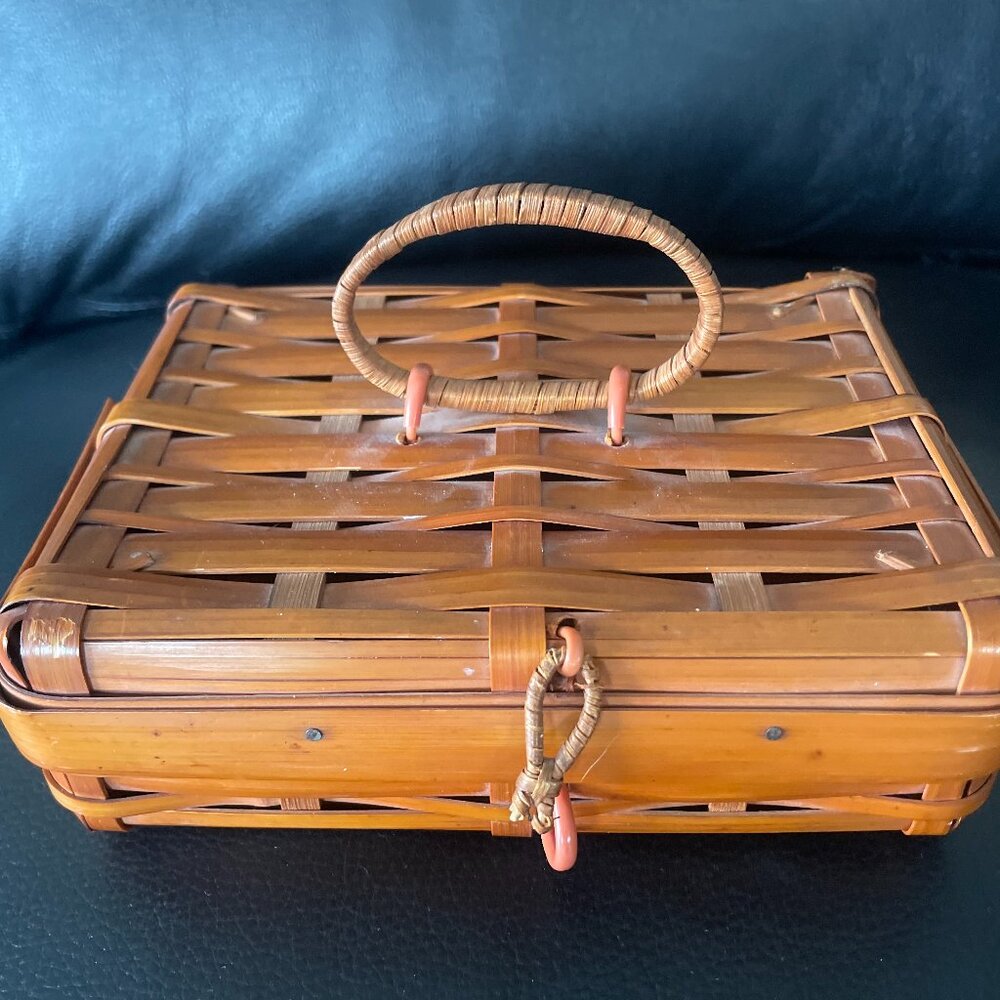 Vintage Small Woven Basket (Japan)
